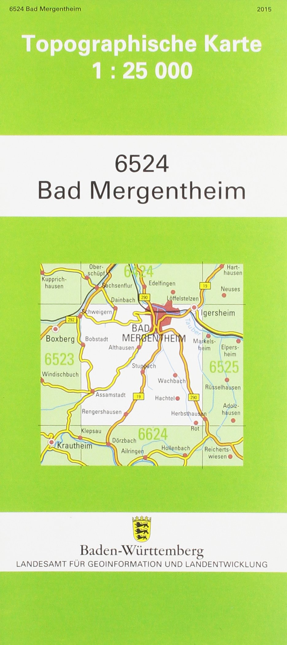 Topographische Karte Baden-Württemberg Bad Mergentheim: Mit UTM-Koordinaten bezogen auf d. WGS84/ETRS89 Maps & Plans