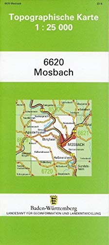 Topographische Karte Baden-Württemberg Mosbach: Mit UTM-Koordinaten bezogen auf d. WGS84/ETRS89 Maps & Plans