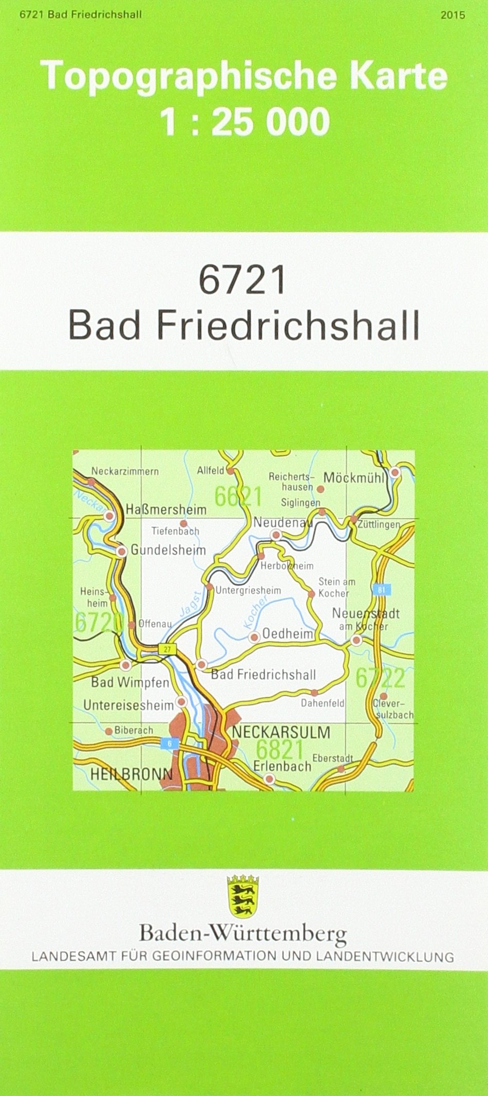 Bad Friedrichshall 1 : 25 000: Mit UTM-Koordinaten bezogen auf d. WGS84/ETRS89 Leisure, Home & Garden