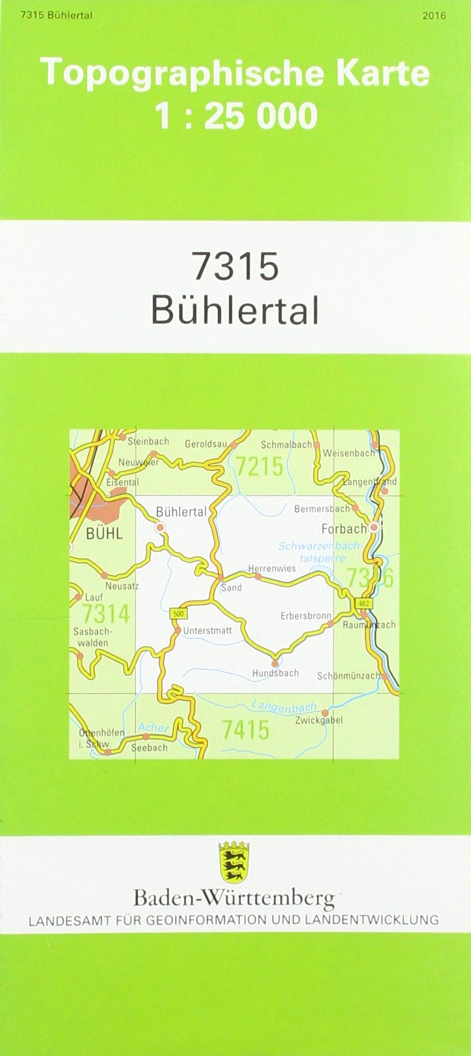 Bühlertal 1 : 25 000: Mit UTM-Koordinaten bezogen auf d. WGS84/ETRS89 Leisure, Home & Garden