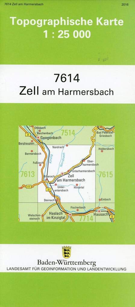 Zell am Harmersbach 1 : 25 000: Mit UTM-Koordinaten bezogen auf d. WGS84/ETRS89 Leisure, Home & Garden