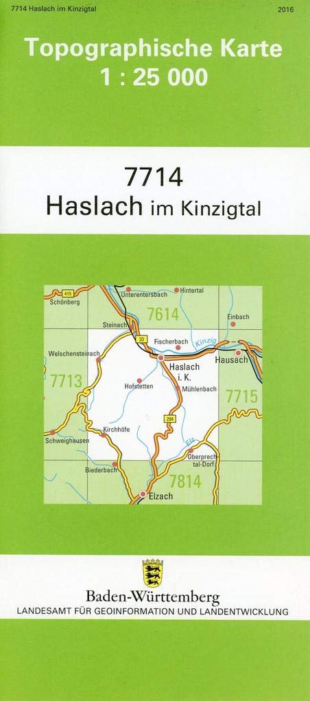 Haslach im Kinzigtal 1 : 25 000: Mit UTM-Koordinaten bezogen auf d. WGS84/ETRS89 Leisure, Home & Garden