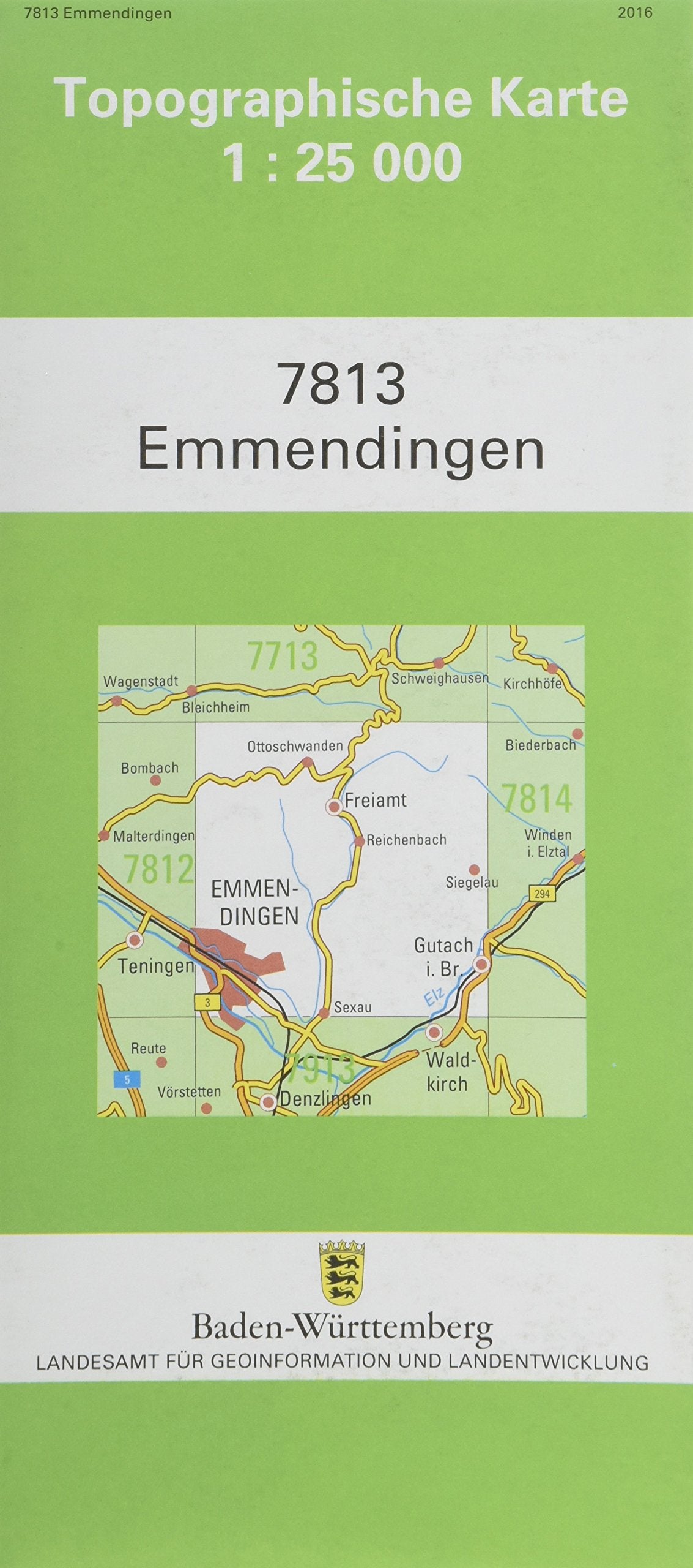 Emmendingen 1 : 25 000: Mit UTM-Koordinaten bezogen auf d. WGS84/ETRS89 Leisure, Home & Garden