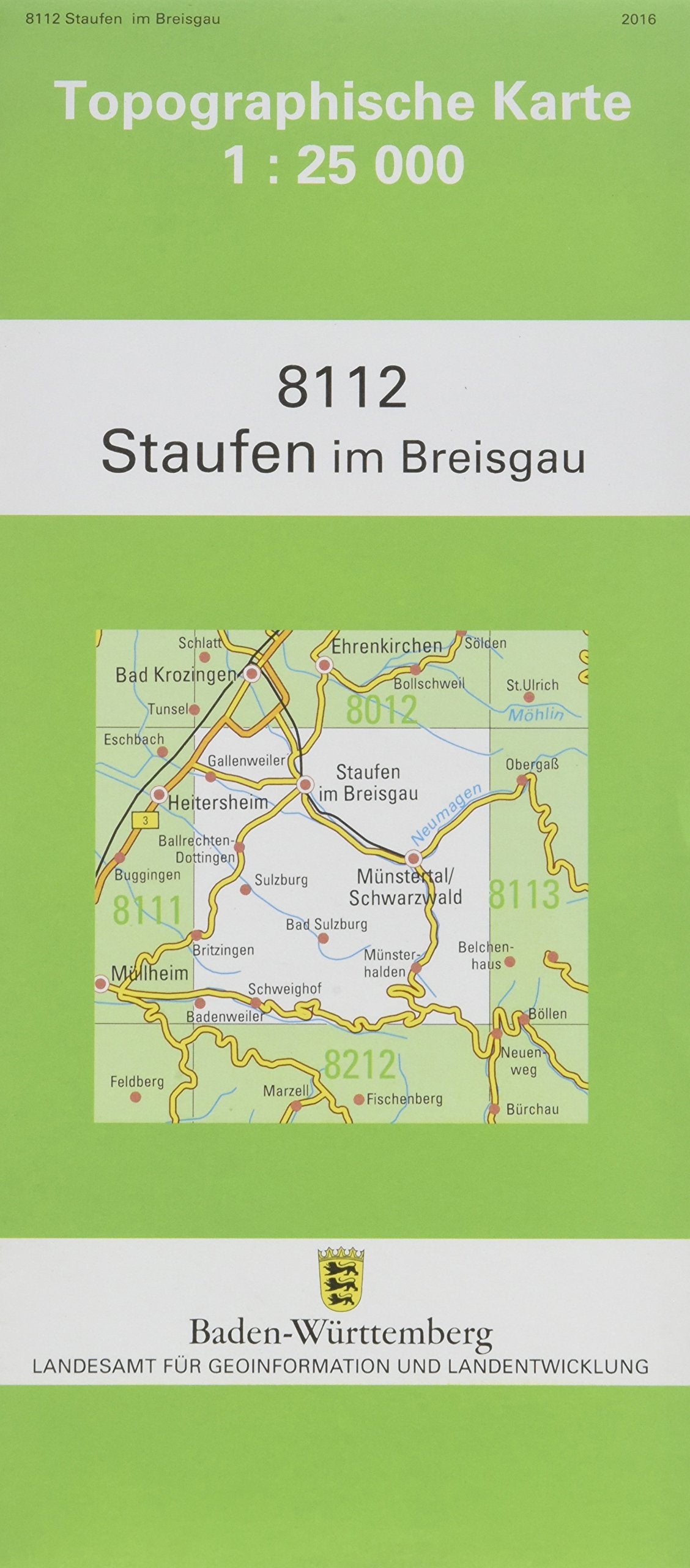 Staufen im Breisgau 1 : 25 000: Mit UTM-Koordinaten bezogen auf d. WGS84/ETRS89 Leisure, Home & Garden