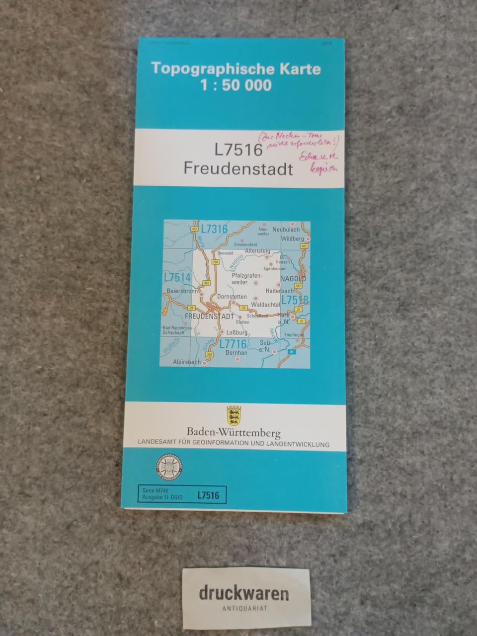 L7516 Freudenstadt: Zivilmilitärische Ausgabe TK50 (Topographische Karte 1:50 000 (TK50)) Leisure, Home & Garden