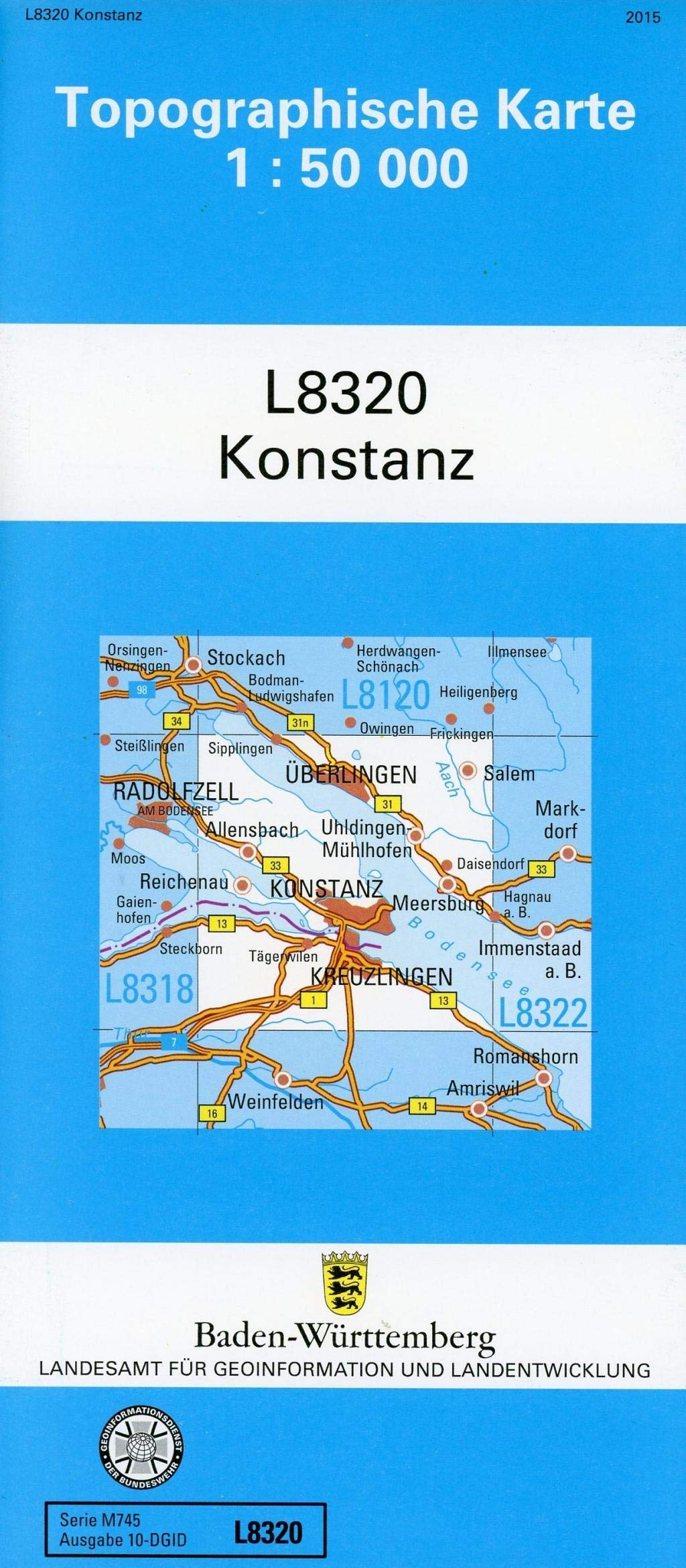 L8320 Konstanz: Zivilmilitärische Ausgabe TK50 (Topographische Karte 1:50 000 (TK50)) Leisure, Home & Garden