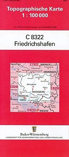 Friedrichshafen 1 : 100 000: Mit UTM-Koordinaten bezogen auf d. WGS84/ETRS89 Leisure, Home & Garden