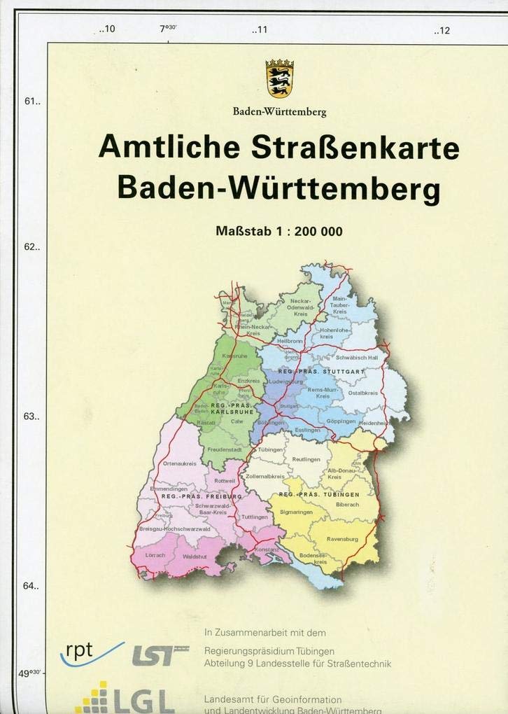 Amtliche Straßenkarte Baden-Württemberg: Straßenkarte 1:200 000 (Straßenkarten) Leisure, Home & Garden