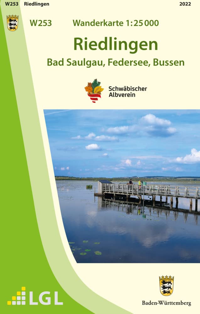 W253 Wanderkarte 1:25 000 Riedlingen: Bad Saulgau, Federsee, Bussen Leisure, Home & Garden
