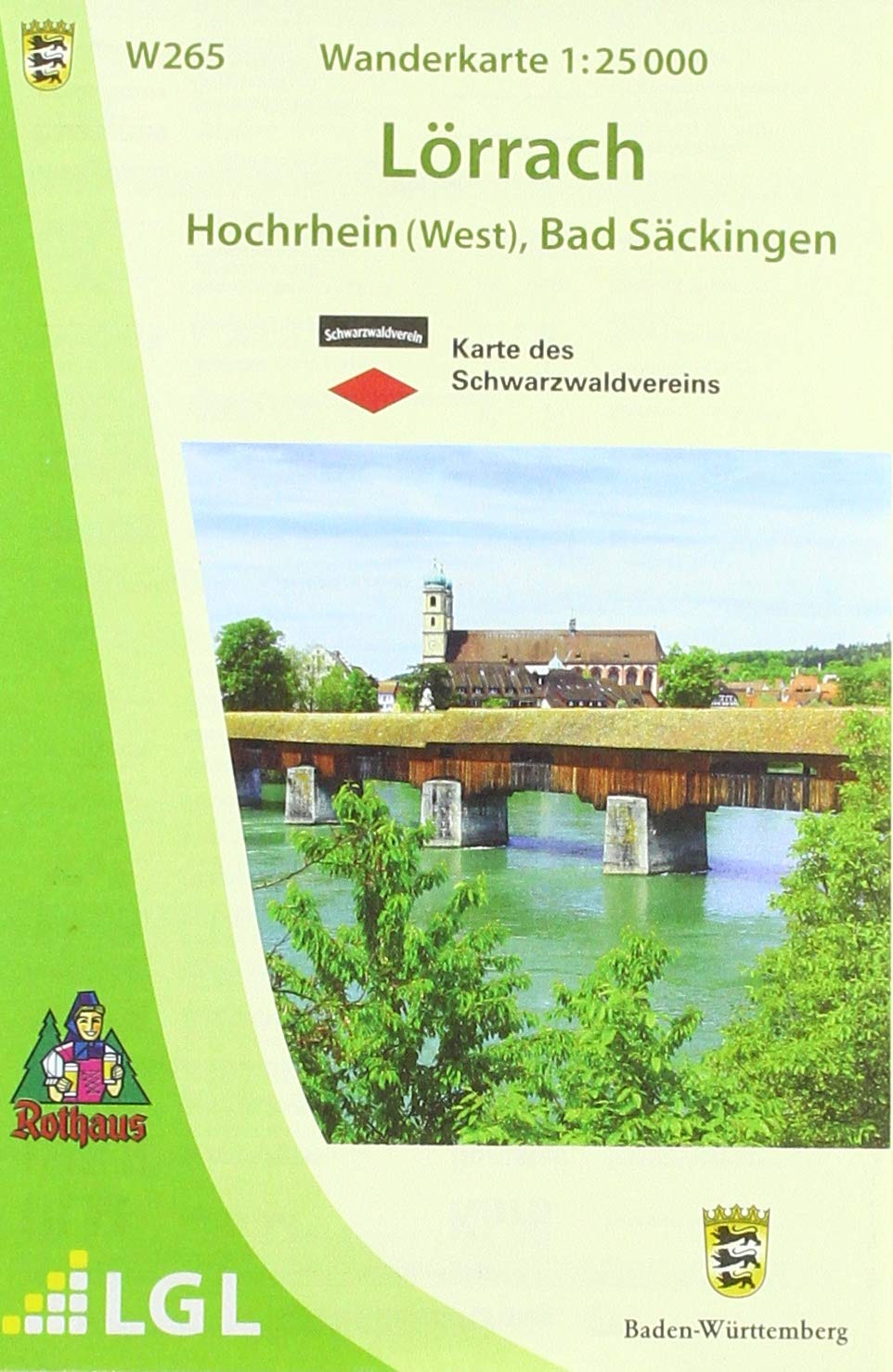 W265 Wanderkarte 1:25 000 Lörrach: Hochrhein (West), Bad Säckingen Leisure, Home & Garden