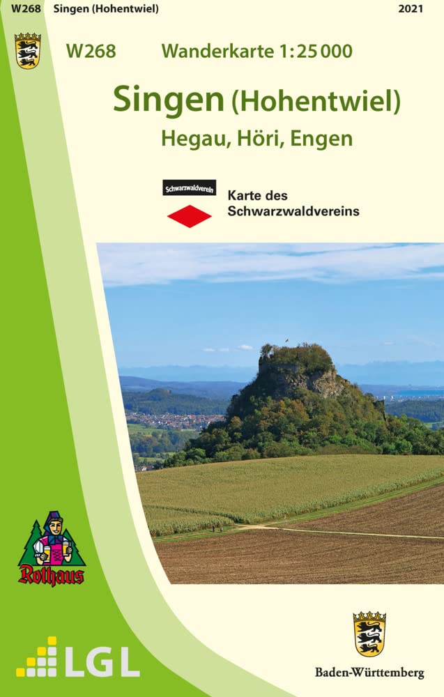 W268 Wanderkarte 1:25 000 Singen (Hohentwiel) Maps & Plans