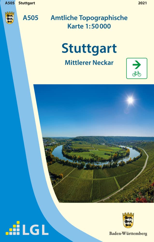 A505 Amtliche Topographische Karte 1:50 000 Stuttgart: Mittlerer Neckar (Amtliche Topographische Karte 1:50 000: mit Radfern- und Radwanderwegen) Leisure, Home & Garden