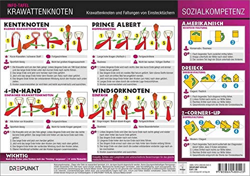 Krawattenknoten: Krawattenknoten und Faltungen für Einstecktücher. Film, Art & Culture