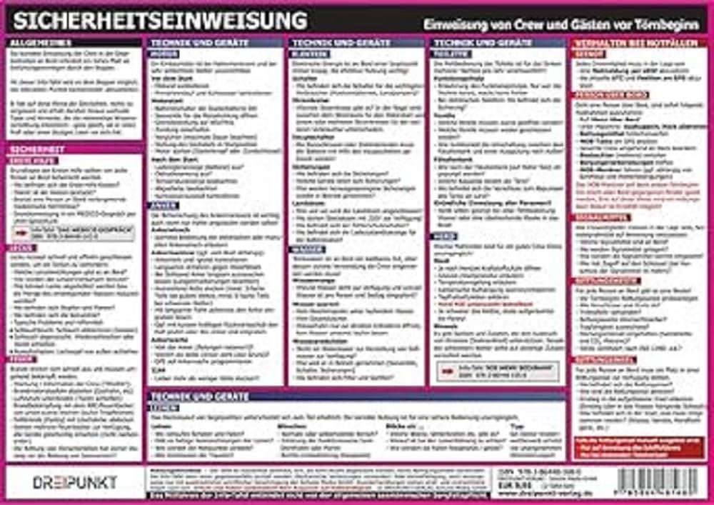 Info-Tafel-Set Yachtcharter Leisure & Fun