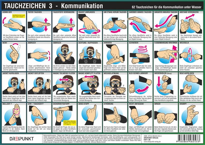 Tauchzeichen 3 - Kommunikation: 62 Tauchzeichen für die Kommunikation unter Wasser Leisure & Fun
