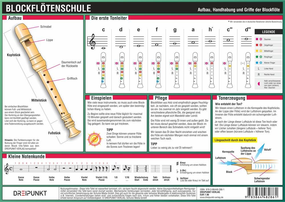 Blockflötenschule: Aufbau, Handhabung und Griffe der Blockflöte Arts & Music