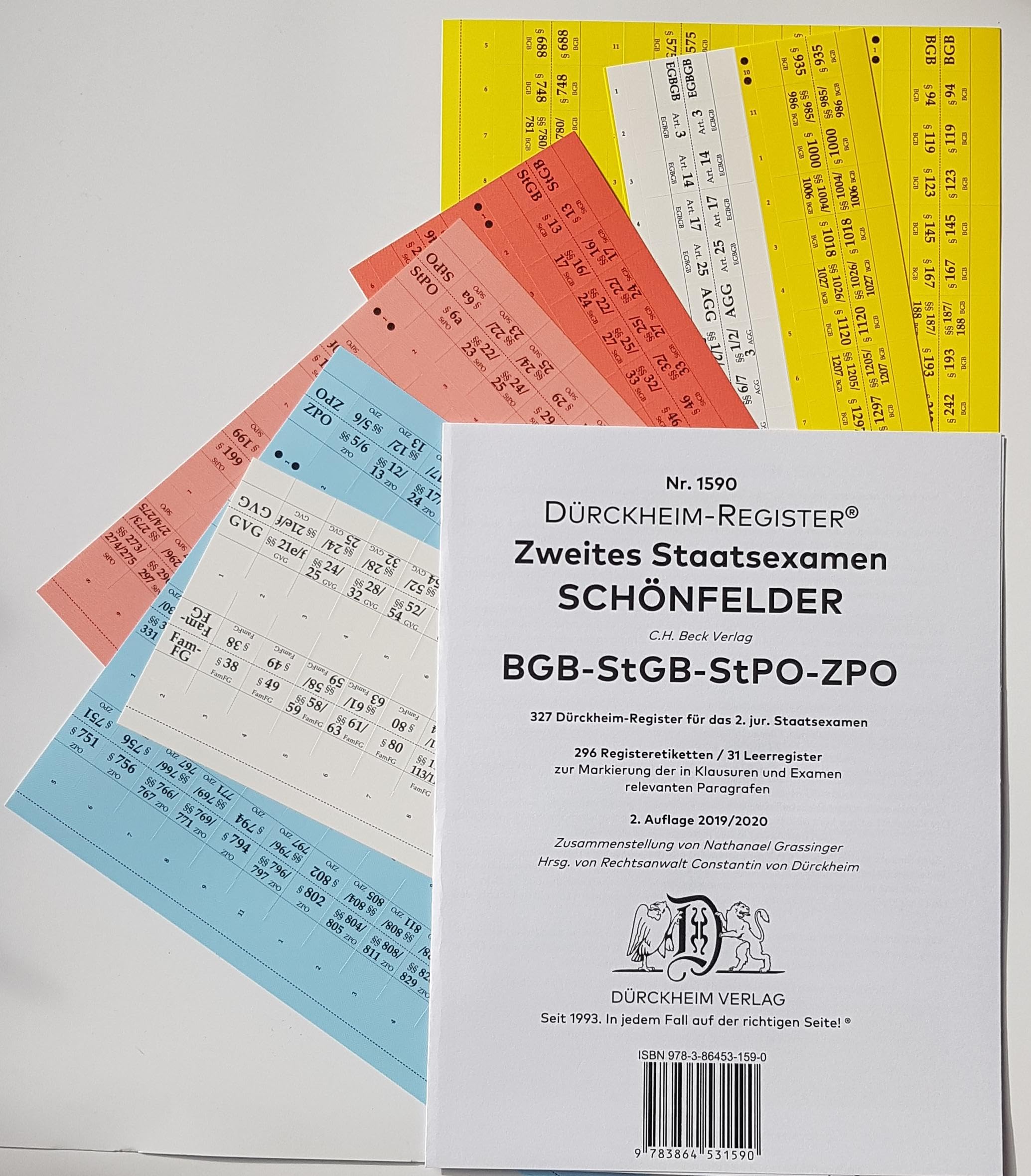 DürckheimRegister HABERSACK: BGB-StGB-ZPO - 2. Staatsexamen GESETZ-Register: 320 Registeretiketten (sog. Griffregister) für HABERSACK, C.H. mit den ... Paragrafen (BGB, StGB, StPO, ZPO, FamFG). book
