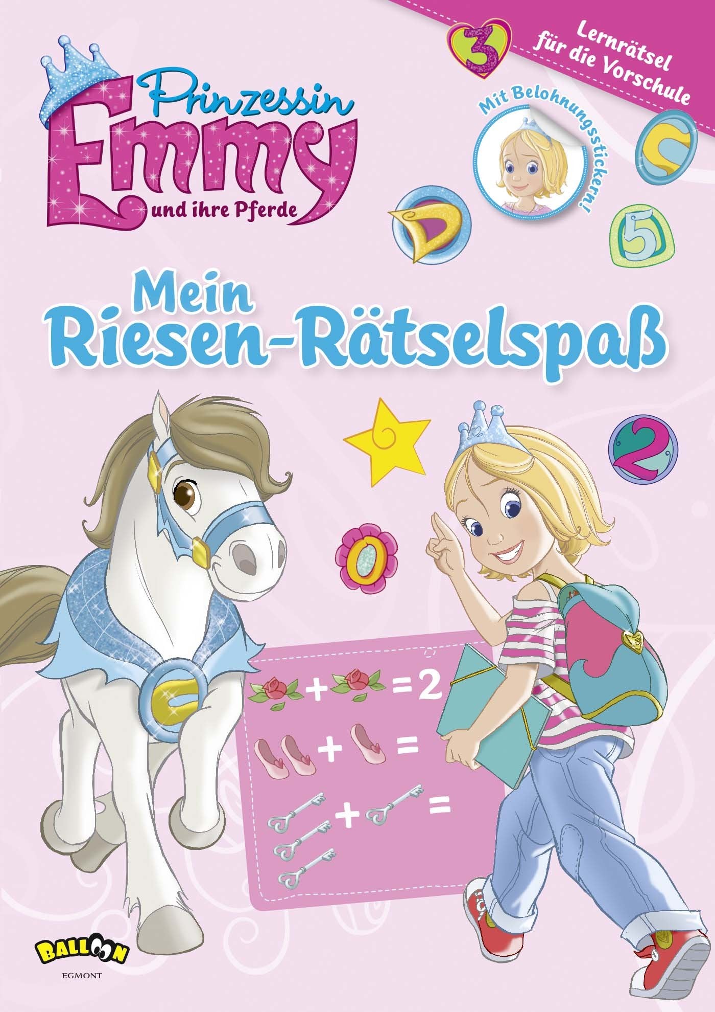 Prinzessin Emmy und ihre Pferde - Mein Riesen-Rätselspaß: mit Belohnungsstickern: Lernrätsel für die Vorschule. Mit Belohnungsstickern! Tiptoi & Games