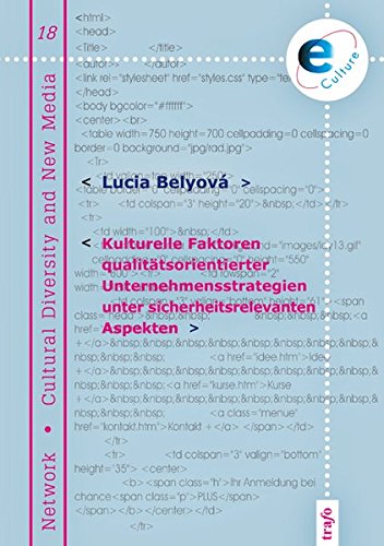 Kulturelle Faktoren qualitätsorientierter Unternehmensstrategien unter sicherheitsrelevanten Aspekten Business, Finance & Career