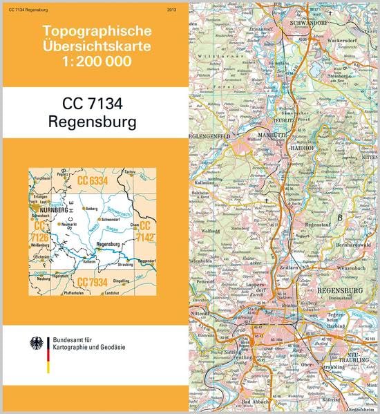 Regensburg: Topographische Karte 1 : 200 000 CC7134 (Topographische Übersichtskarten 1:200000) Leisure, Home & Garden