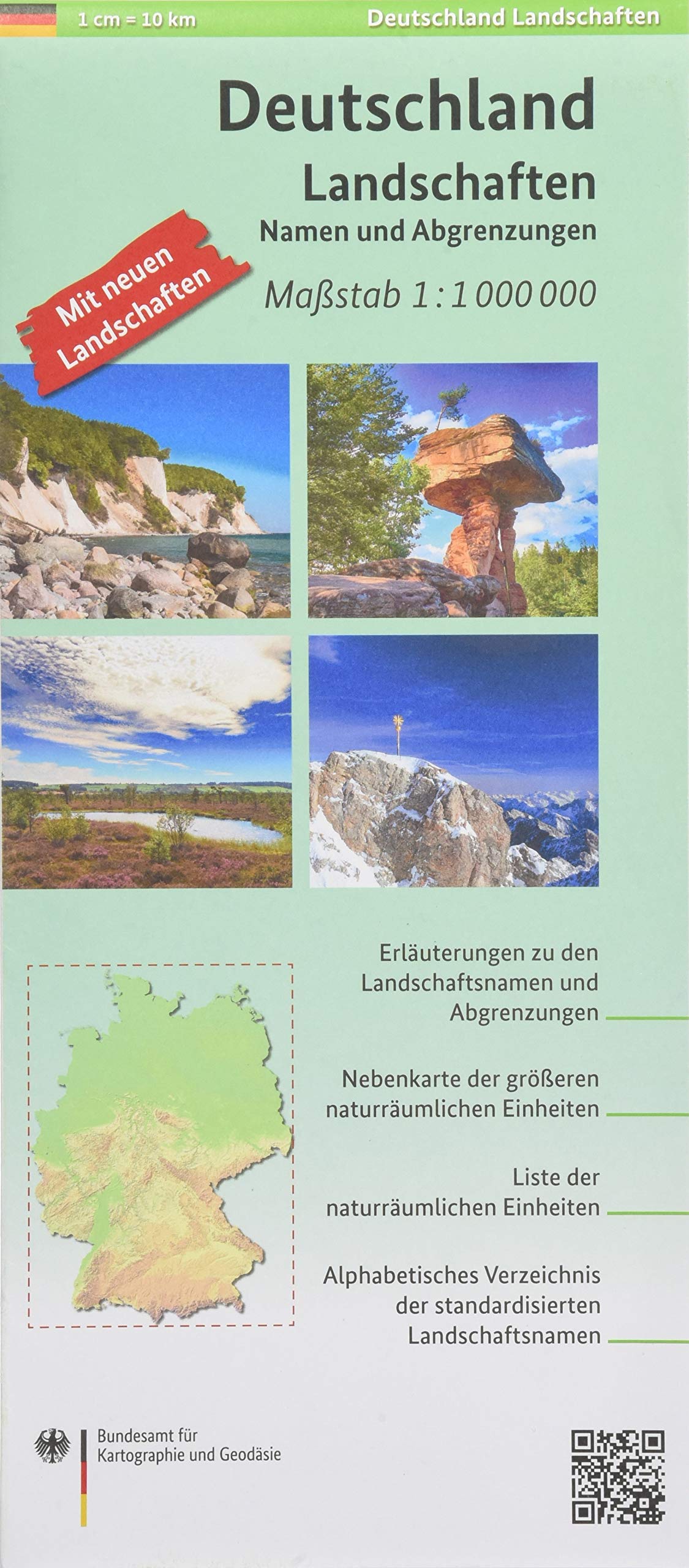 Deutschland Landschaften 1:1 000 000: Landschaftskarte mit Namen und Abgrenzungen (Topographische Karten 1:1 000 000) Leisure, Home & Garden