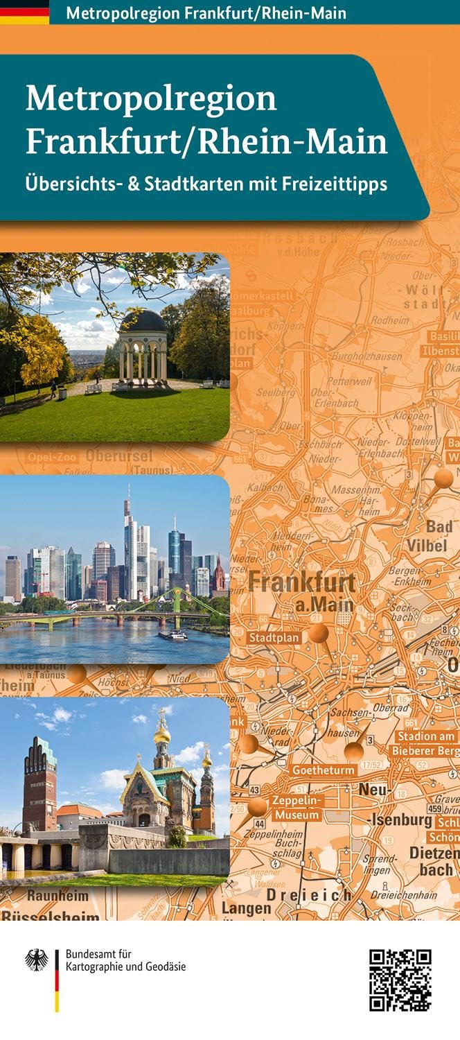 Metropolregion Frankfurt/Rhein-Main: Übersichtskarte mit Stadtplänen und Freizeit-Tipps (Metropolregion-Karten) Leisure, Home & Garden