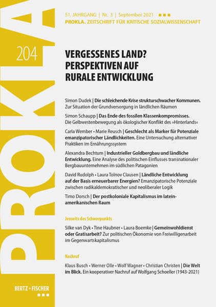 Vergessenes Land? Perspektiven auf rurale Entwicklung: PROKLA 204: 51. Jg., Heft 3, September 2021 (PROKLA. Zeitschrift für kritische Sozialwissenschaft) Law
