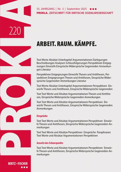 Arbeit. Raum. Kämpfe. Law