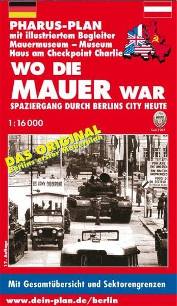 Pharus-Plan Mauermuseum - Museum Haus am Checkpoint Charlie - WO DIE MAUER WAR Leisure, Home & Garden