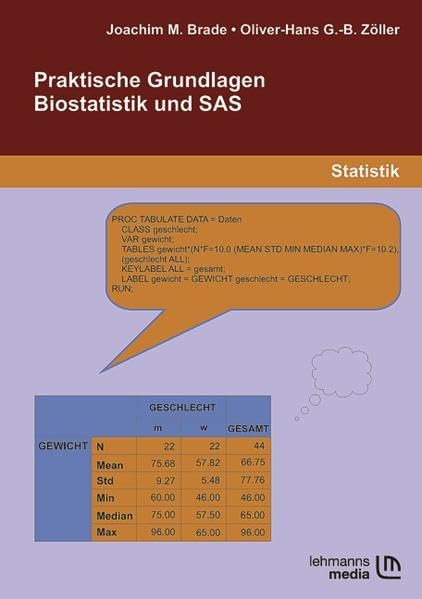 Praktische Grundlagen Biostatistik und SAS Mathematics