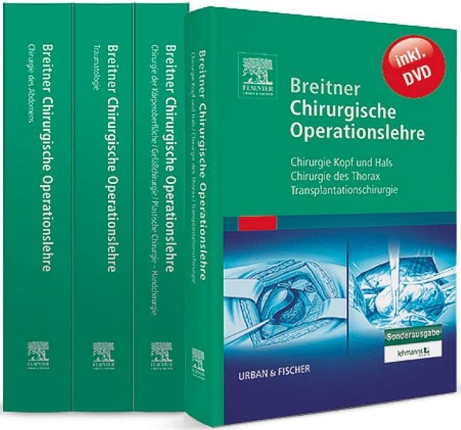 Breitner Chirurgische Operationslehre: Der Klassiker kompakt – zusammengefasst in vier Bänden – inklusive einer DVD Medicine