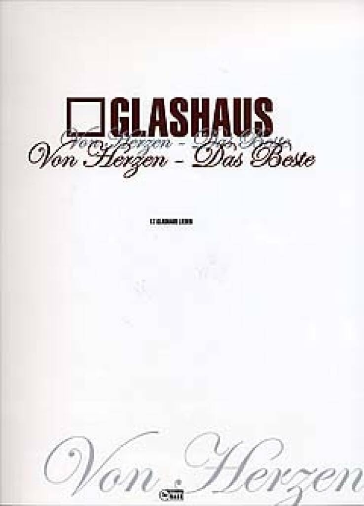 Glashaus 'Von Herzen Das Beste' Sheet Music