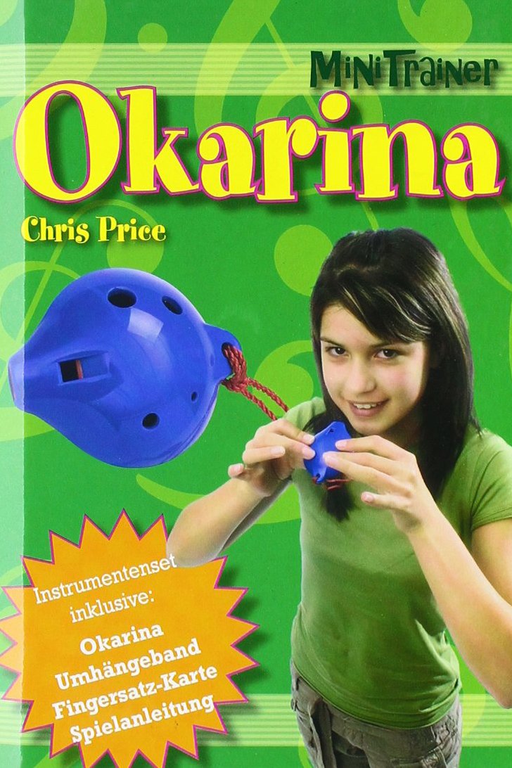 Mini Trainer Okarina. Instrumentenset inklusive Okarine, Umhängeband, Fingersatz-Karte, Spielanleitung Arts & Music