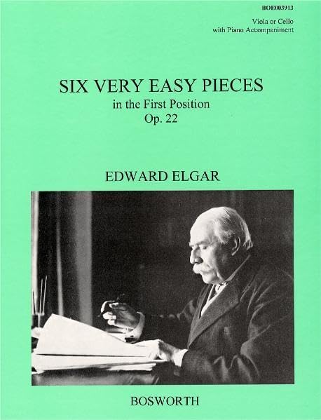 Six Very Easy Pieces in the First Position. Op. 22. Viola or Cello with Piano Accompaniment: Easy Concertos und Concertinos Sheet Music