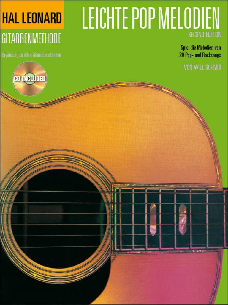Hal Leonard Gitarrenmethode: Leichte Pop Melodien: Lehrmaterial mit CD: CD: Play Along-Tracks Sheet Music
