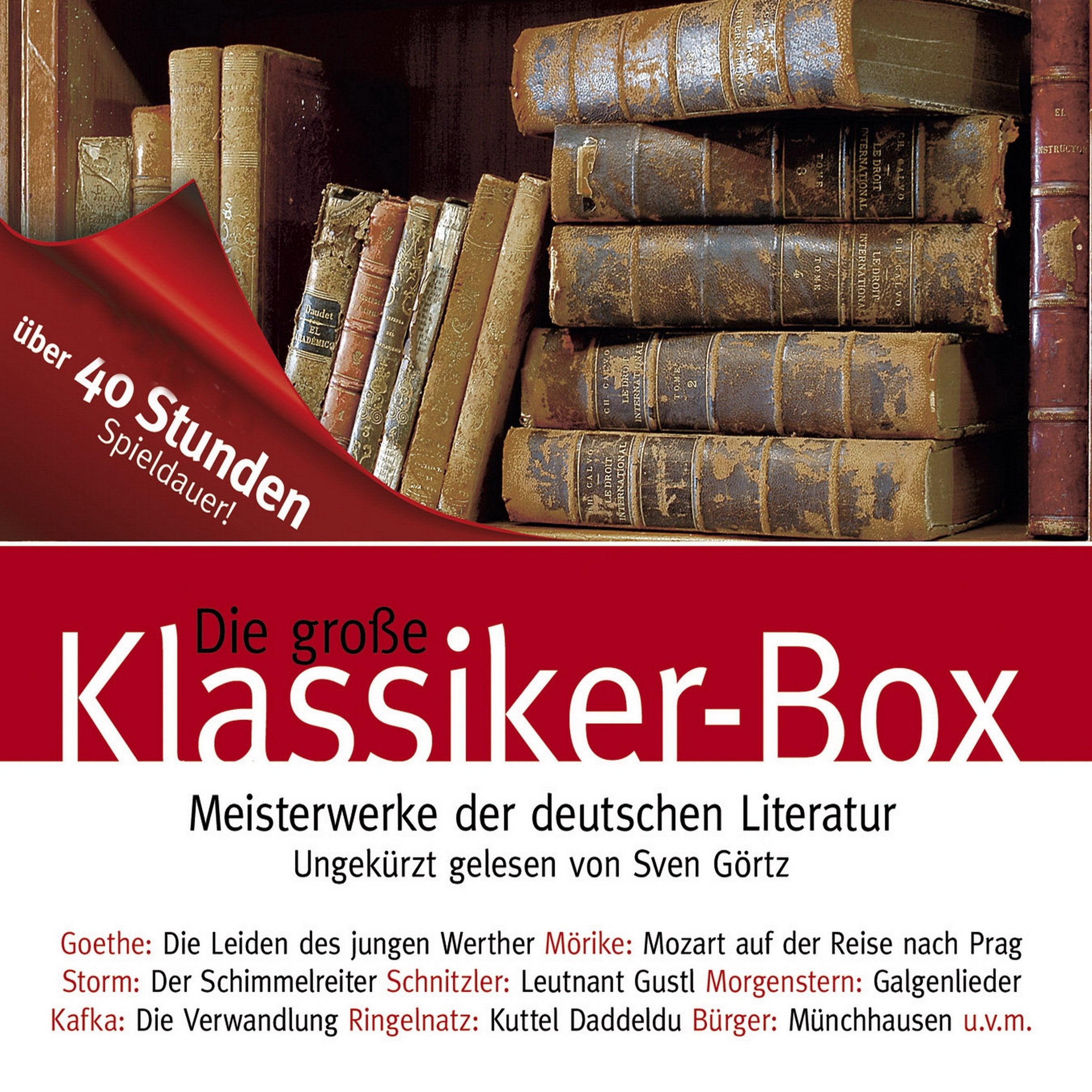 Die große Klassiker-Box: 40 St. auf 10 mp3-CDs: Meisterwerke der deutschen Literatur. Die Leiden des jungen Werther; Der Schimmelreiter; Mozart auf ... Kuttel Daddeldu; Münchhausen u. a. Contemporary literature Books