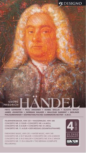 Georg Friedrich Händel: Feuerwerksmusik, Hwv 351; Wassermusik, Hwv 348; Concerto Nr 2 F-Dur; Concerto Nr. 4 A-Moll; Concerto Nr. 5 D-Dur; Concerto Nr. ... Nr. 11 A-Dur; Der Messias (Gesamtaufnahme Sheet Music