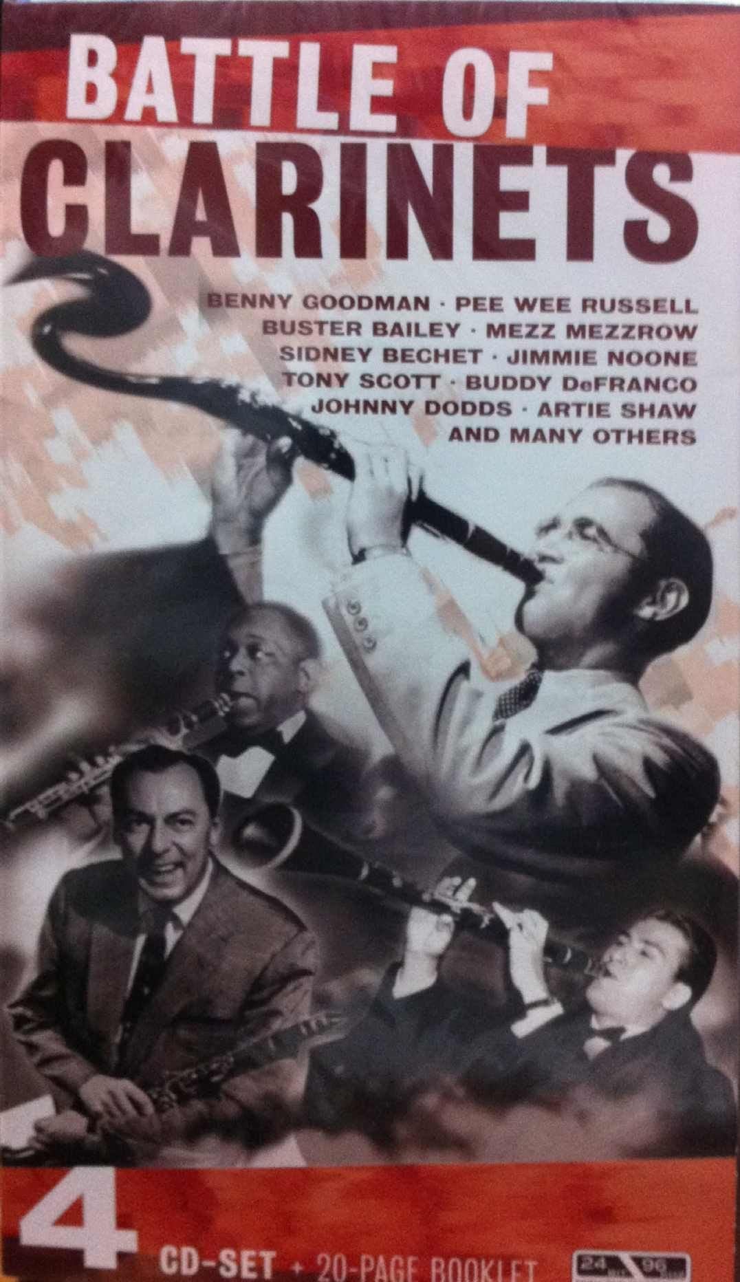 Battle Of Clarinets(4 CDs): Benny Goodman, Pee Wee Russell, Buster Bailey, Mezz Mezzrow, Sidney Bechet, Jimmie Noone, Tony Scott, Buddy DeFranco u. v. a. Arts & Music