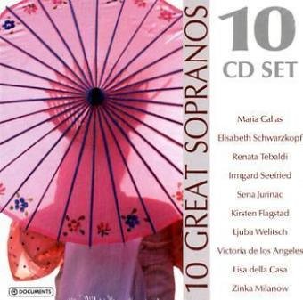 10 Sopranos: Maria Callas, Elisabeth Schwarzkopf, Renata Tebaldi, Irmgard Seefried, Sena Jurinac, Kirsten Flagstad, Ljuba Welitsch, Victoria de los Angeles, Lisa della Casa, Zinka Milanow Sheet Music