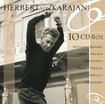Herbert von Karajan dirigiert, 10 Audio-CDs: Werke von Mozart, Brahms, Grieg, Franck, Beethoven, Verdi, Strauss, Sibelius, Stravinsky u. Bartok Arts & Music