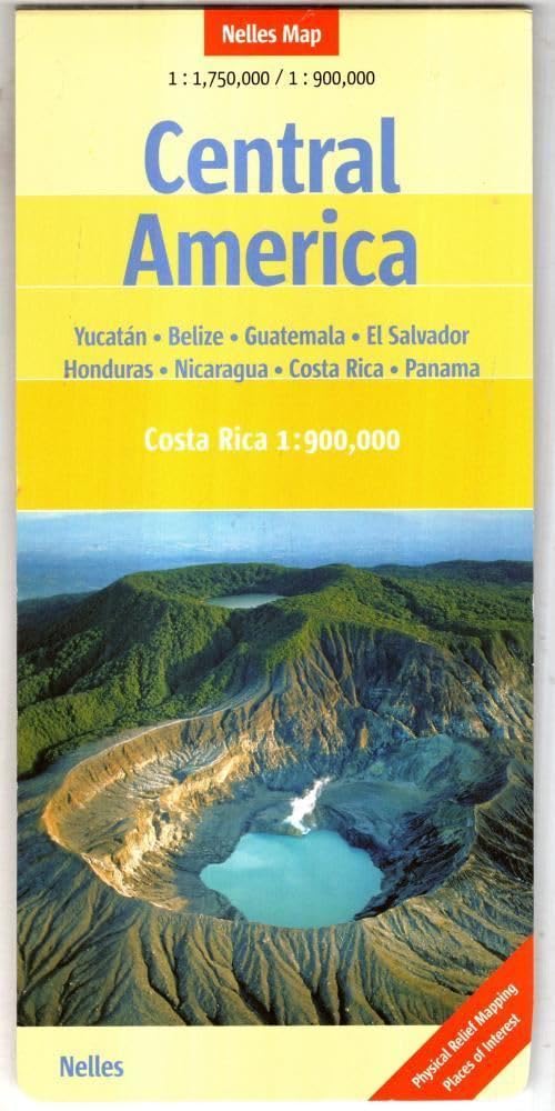 Nelles Map Central America (Landkarte) 1 : 1 750 00 / 1 : 900 000. Special Maps: Yucatan, Belize, Guatemala, El Salvador, Honduras, Nicaragua, Costa Rica, Panama and City Maps Learning & Reference
