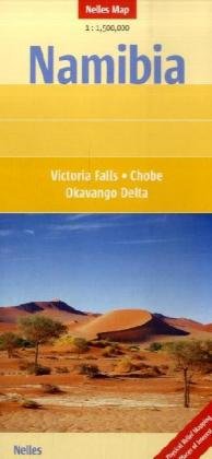 Nelles Map Namibia (Landkarte) 1 : 1 500 000, Special Maps: Around Lüderitz, Fish River Canyon, Sossusvlei, Victoria Falls, Waterberg and City Maps Maps & Plans