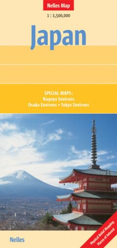 Nelles Map Japan (Landkarte) 1 : 1 500 000. Special Maps: Nagoya Environs, Osaka Environs, Tokyo Environs Leisure, Home & Garden