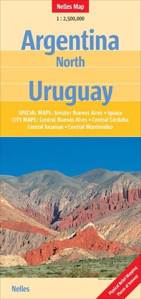 Argentina: North, Uruguay 1 : 2 500 000 (Nelles Map) Edition 2012 Leisure, Home & Garden