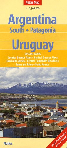 Argentina: South, Patagonia, Uruguay: 1:2.500.000 Maps & Plans