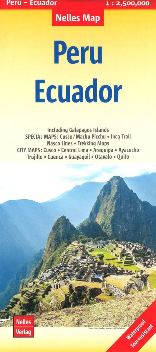 Peru - Ecuador: 1 : 2,500,000: Including Galapagos Islands. Special maps: Cusco/Machu Picchu, Inca Trail, Nasca Lines, Trekking Maps. City maps: ... Physical Relief Mapping, Places of Interest Leisure, Home & Garden