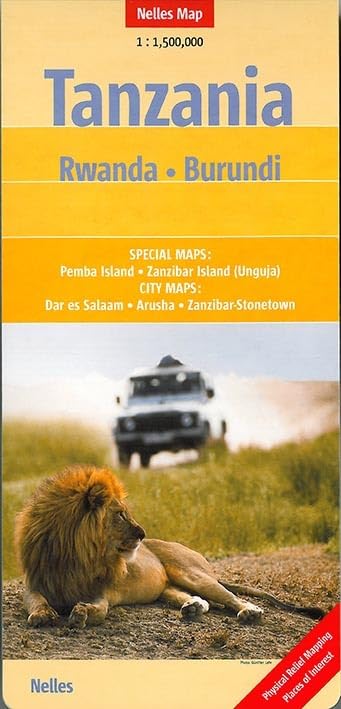 Tanzania - Rwanda - Burundi 1 : 1 500 000 Leisure, Home & Garden