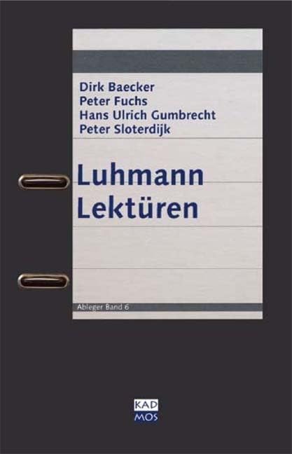 Luhmann Lektüren Philosophy