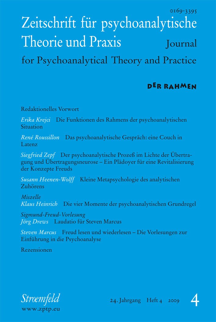 Zeitschrift für psychoanalytische Theorie und Praxis, Jg. XXI / Der Rahmen Psychology