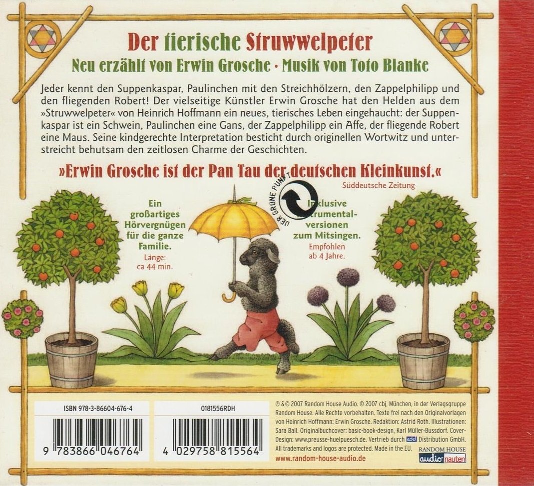 Product Image: Der tierische Struwwelpeter: Gelsen vom Autor